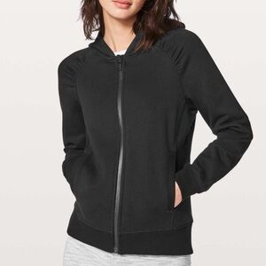 Lululemon Cool & Collected Jacket Zip-Up Full-Length Hoodie Women’s 4 Black